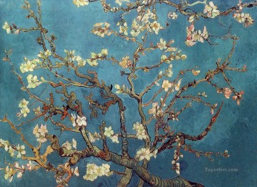 branch of an almond tree in blossom van gogh Oil Paintings